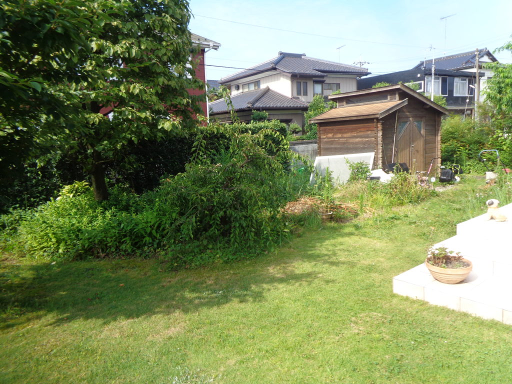 土浦市K様邸使わない物置撤去＆手入れのしやすいお庭にしてお孫さんと遊ぶスペースへ！