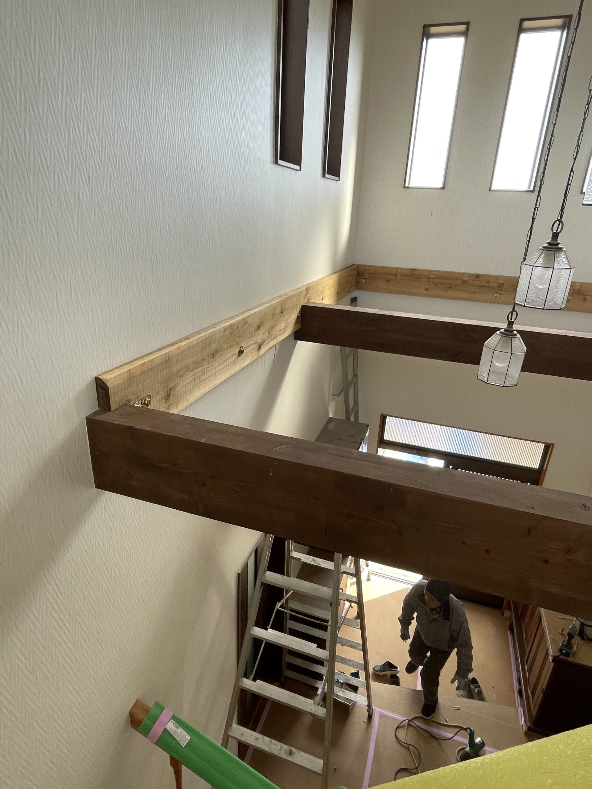 階段吹抜けの部分を部屋へ！2階に一部屋多くなりました♪