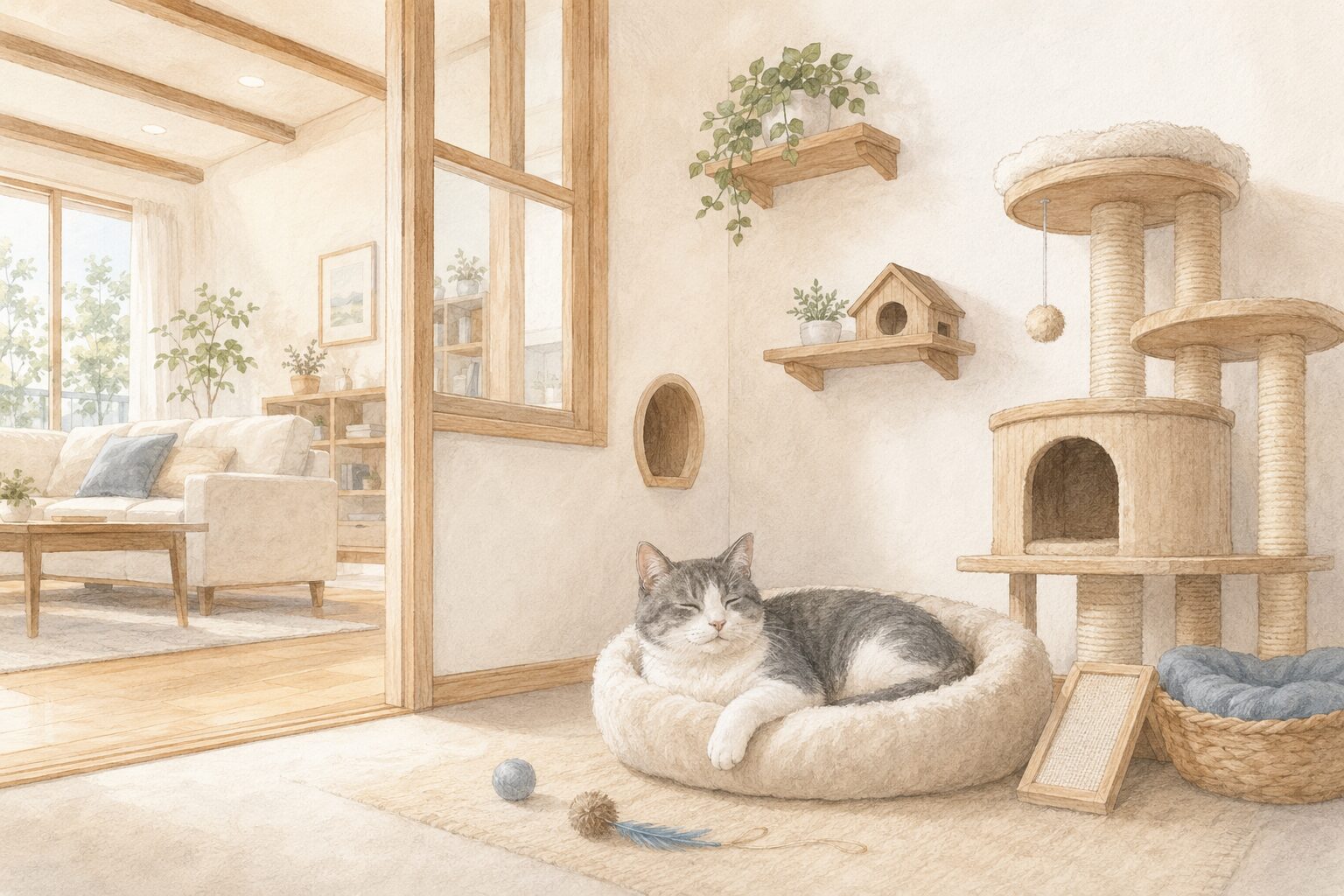 愛猫ちゃんのための、快適な専用ルームをつくりました